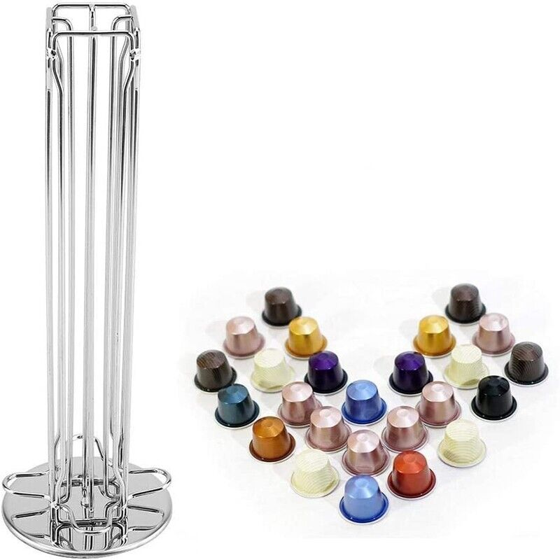 Nespresso Capsule Stand 360 Rotating Holds 40 Pods