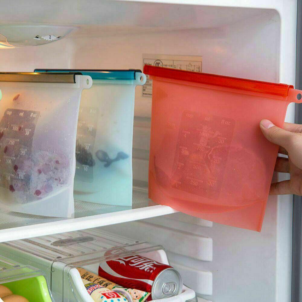 Reusable Silicone Food Storage Bags Vacuum Seal