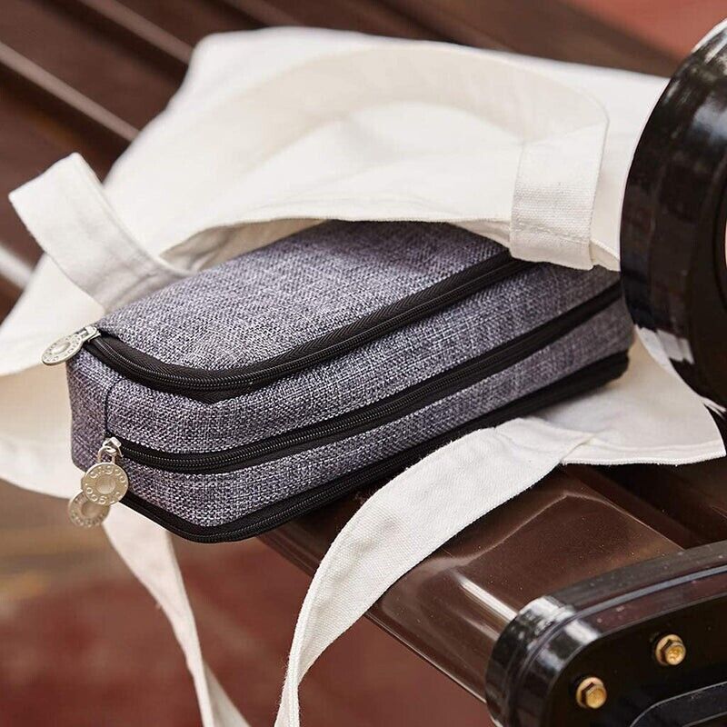 Zipper Pencil Case Large Capacity Canvas with 3 Compartments