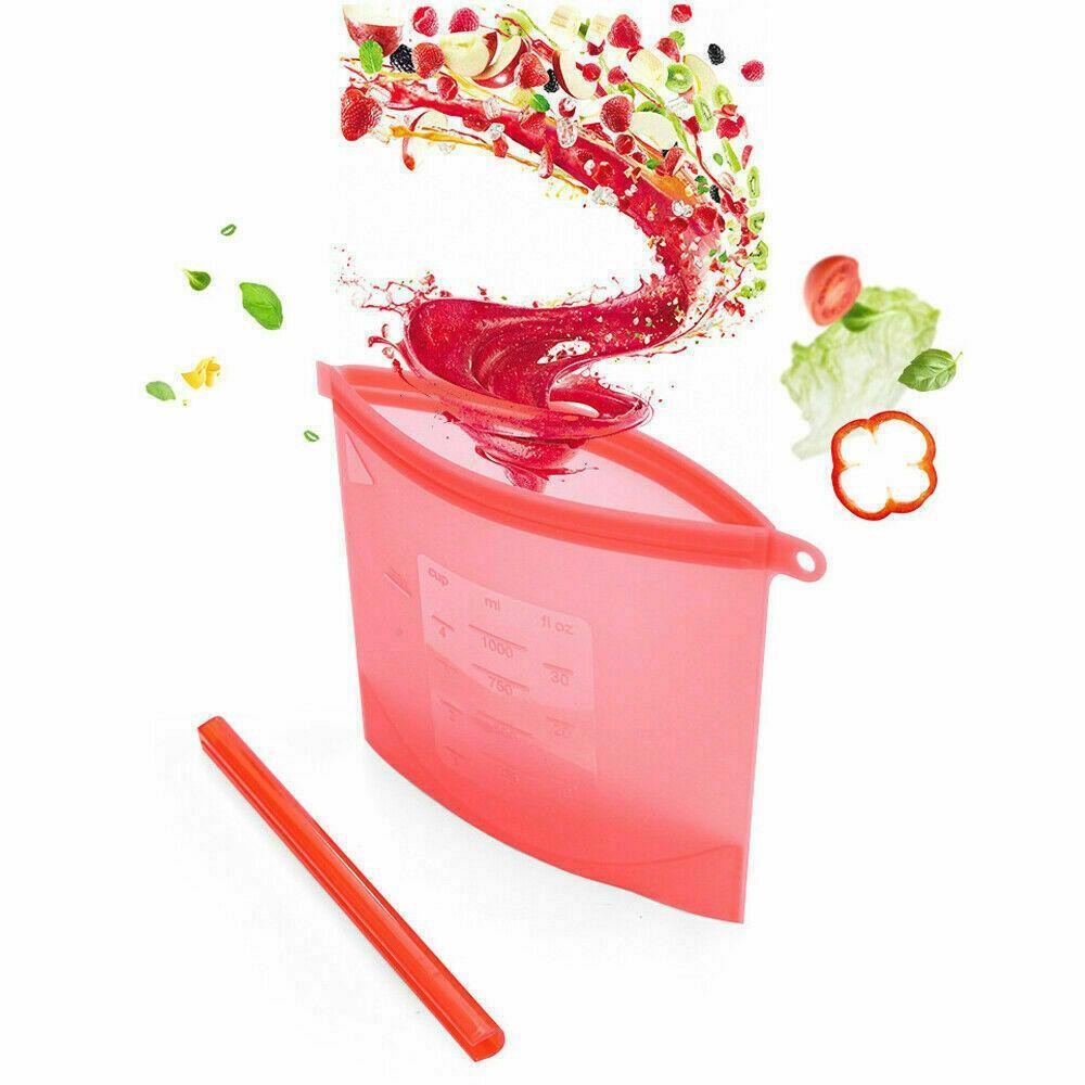 Reusable Silicone Food Storage Bags Vacuum Seal