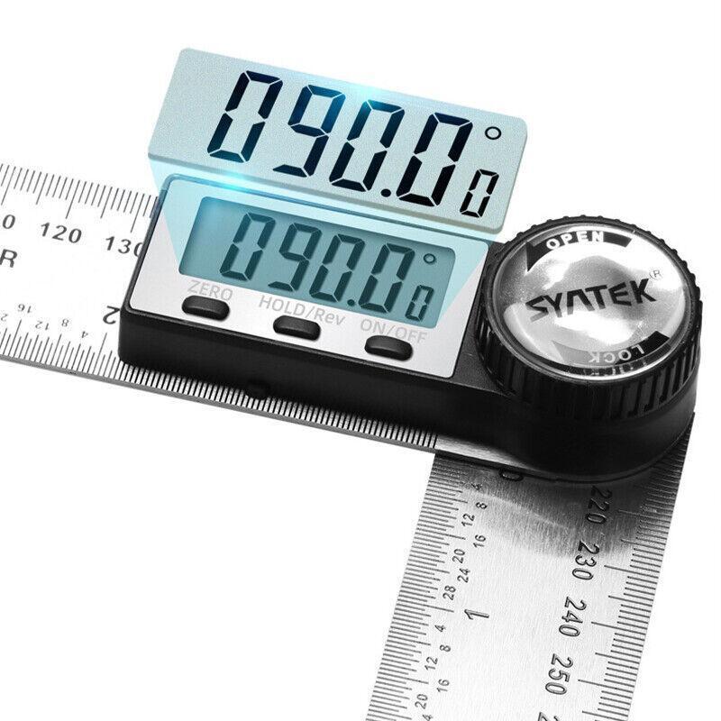 0-360° Digital Angle Finder 200mm Stainless Steel Ruler