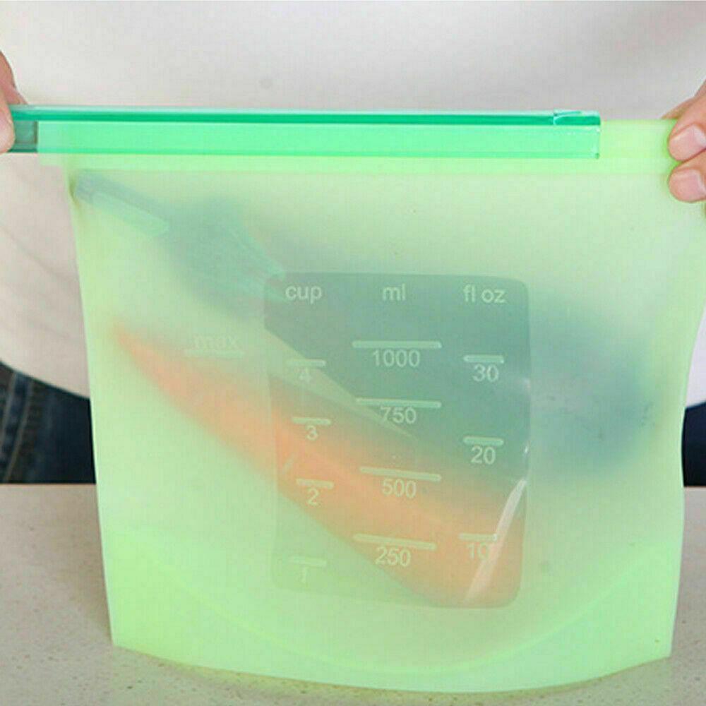 Reusable Silicone Food Storage Bags Vacuum Seal