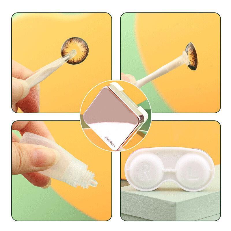 Contact Lens Case Kit with Tweezers and Remover