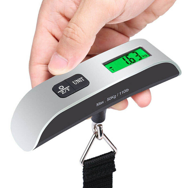 Portable Digital Luggage Scale LCD 50kg 10g Travel Weight Tool