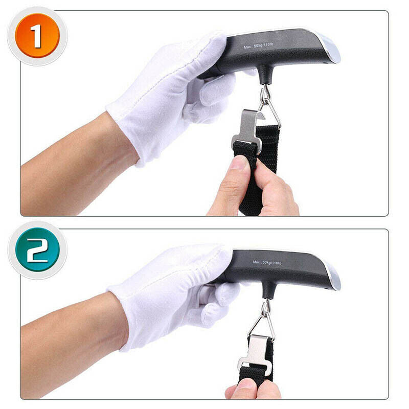 Portable Digital Luggage Scale LCD 50kg 10g Travel Weight Tool