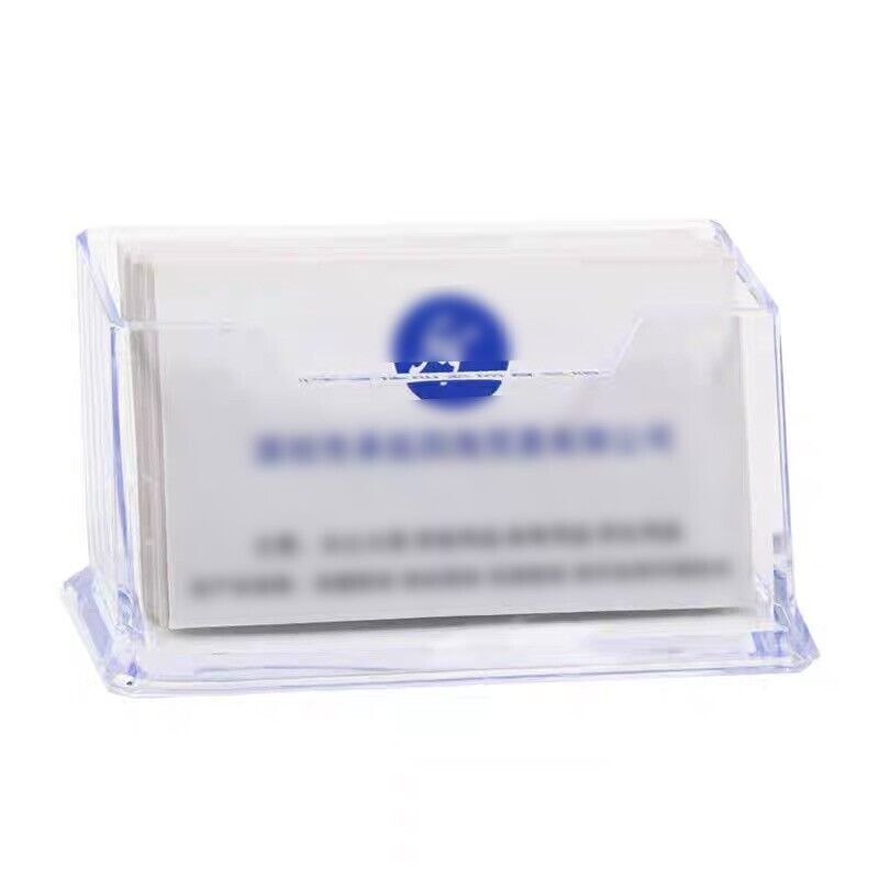 10PCS Clear Desktop Business Card Holder Acrylic Display Stand