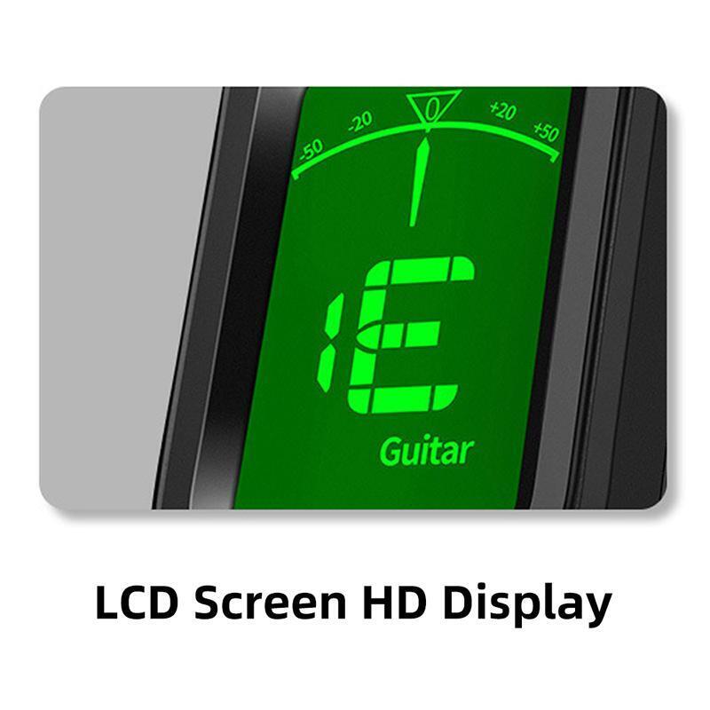 Multi-Function Clip Tuner with LCD for Guitar Bass