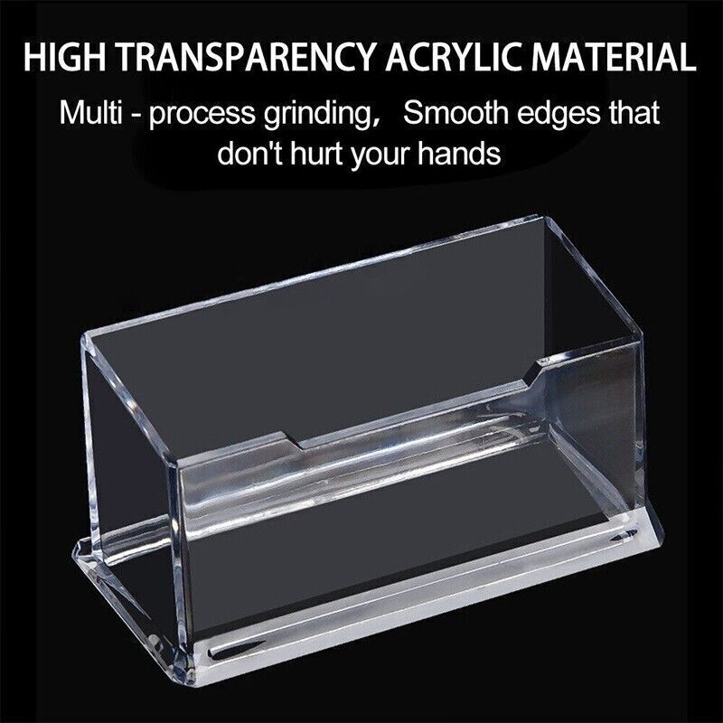 10PCS Clear Desktop Business Card Holder Acrylic Display Stand