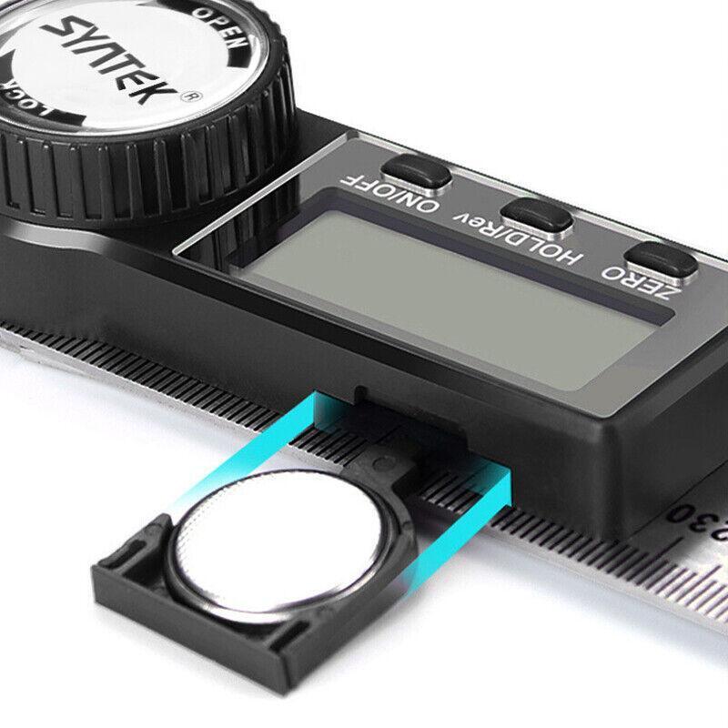 0-360° Digital Angle Finder 200mm Stainless Steel Ruler
