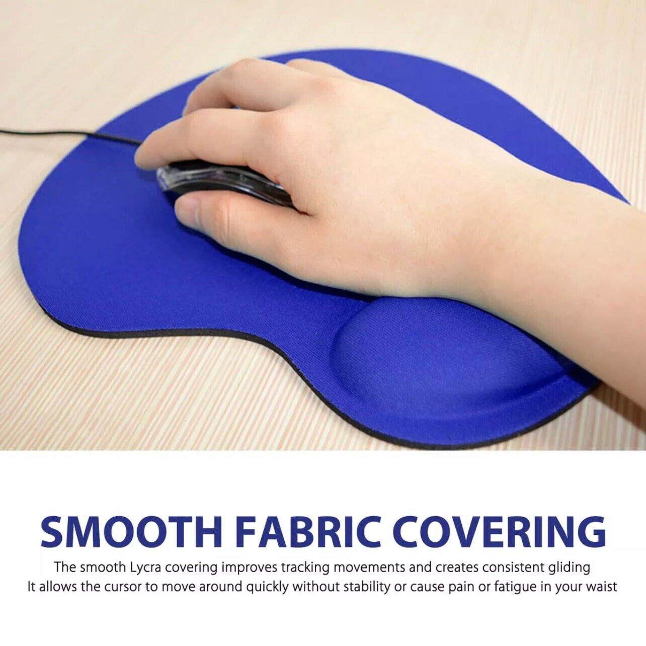 Ergonomic Wrist Support Mouse Pad Lycra Anti-Slip Ultralight