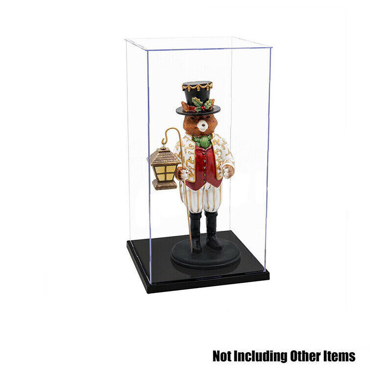 Acrylic Display Case Clear Box Dustproof Self-Install 40cm