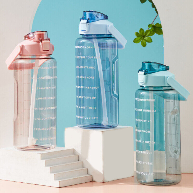 2L Motivational Water Bottle with Time Markings