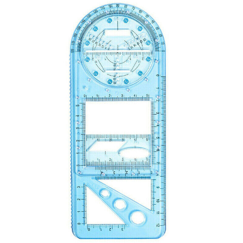Multifunctional Geometric Ruler Student Mathematics Drawing Tools