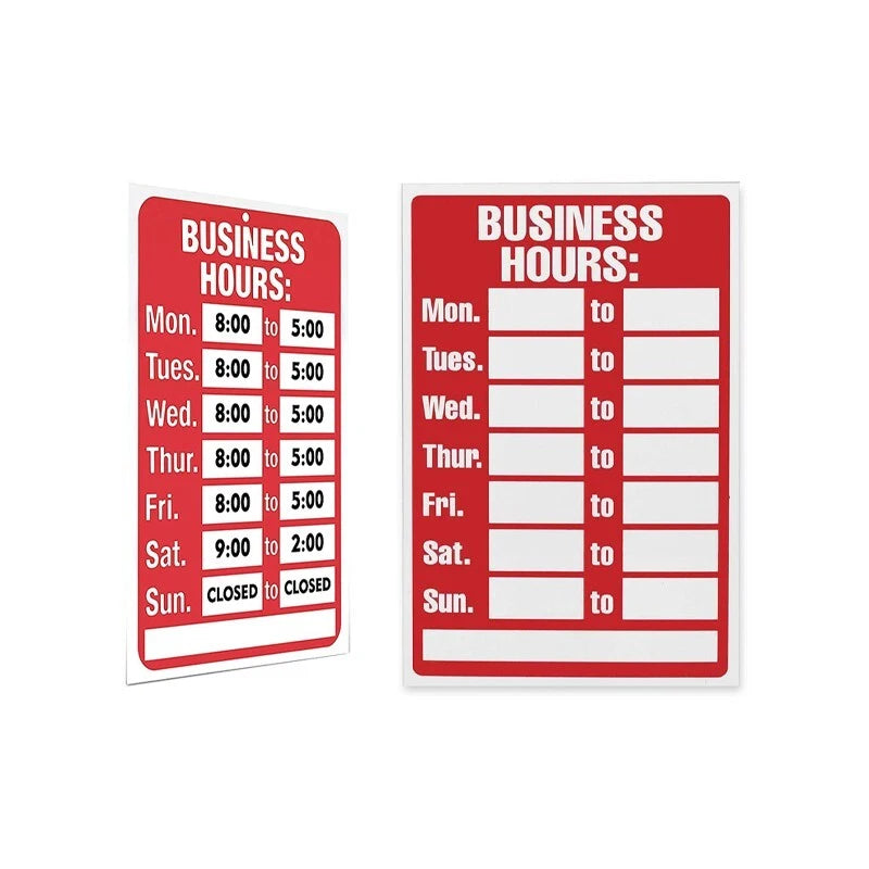 Business Hours Open Close Sign Board Door Hanging