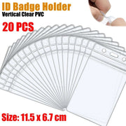 20pcs Clear ID Card Holder Pouches with Ziplock