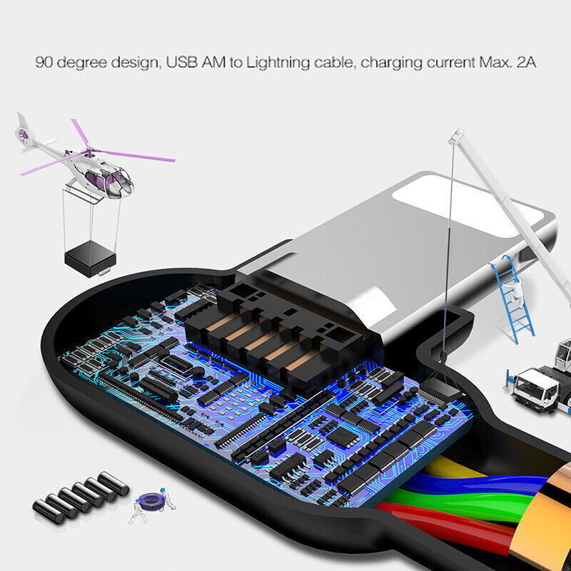 MCDODO Fast USB Charging Cable 90 Degree Heavy Duty for iPhone