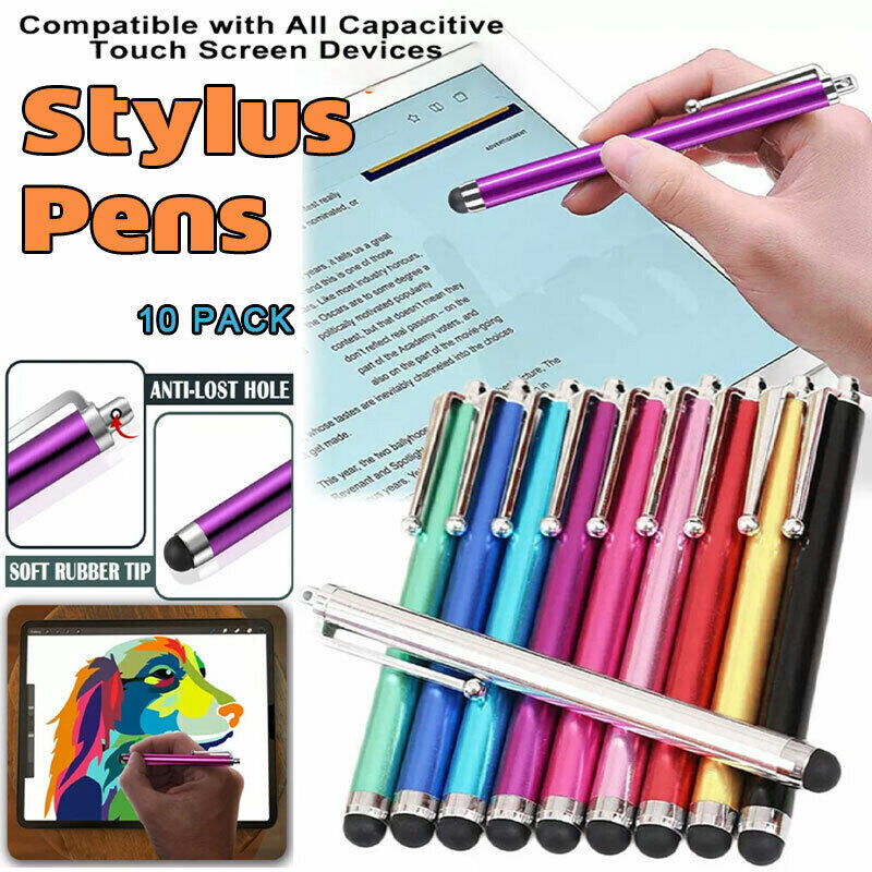 10 Pcs Capacitive Stylus Pens Soft Tips for Tablets