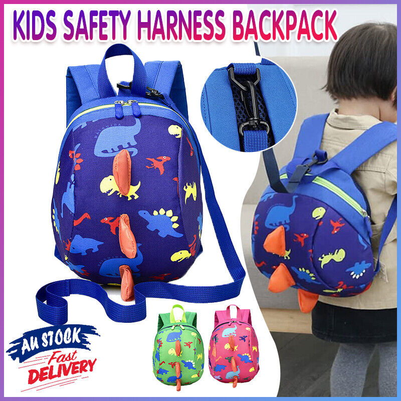Kids Safety Harness Dinosaur Backpack with Leash