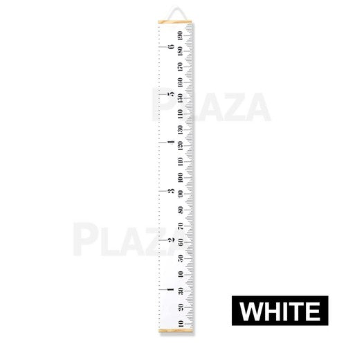 Kids Height Growth Ruler Chart Canvas Wooden Hanging