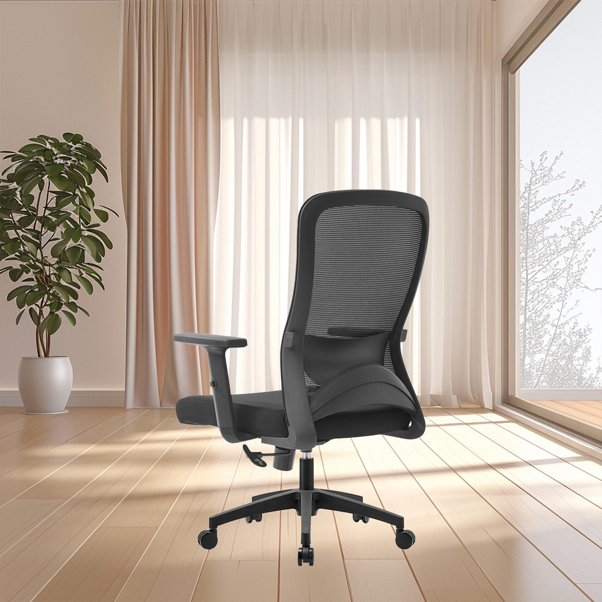 Ergonomic Mesh Office Chair with Adjustable Recline Black