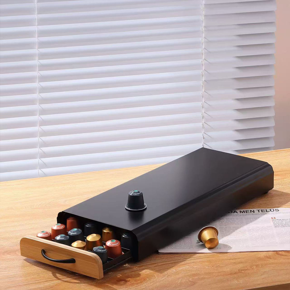 Metal Capsule Coffee Storage Box for 40 Pods