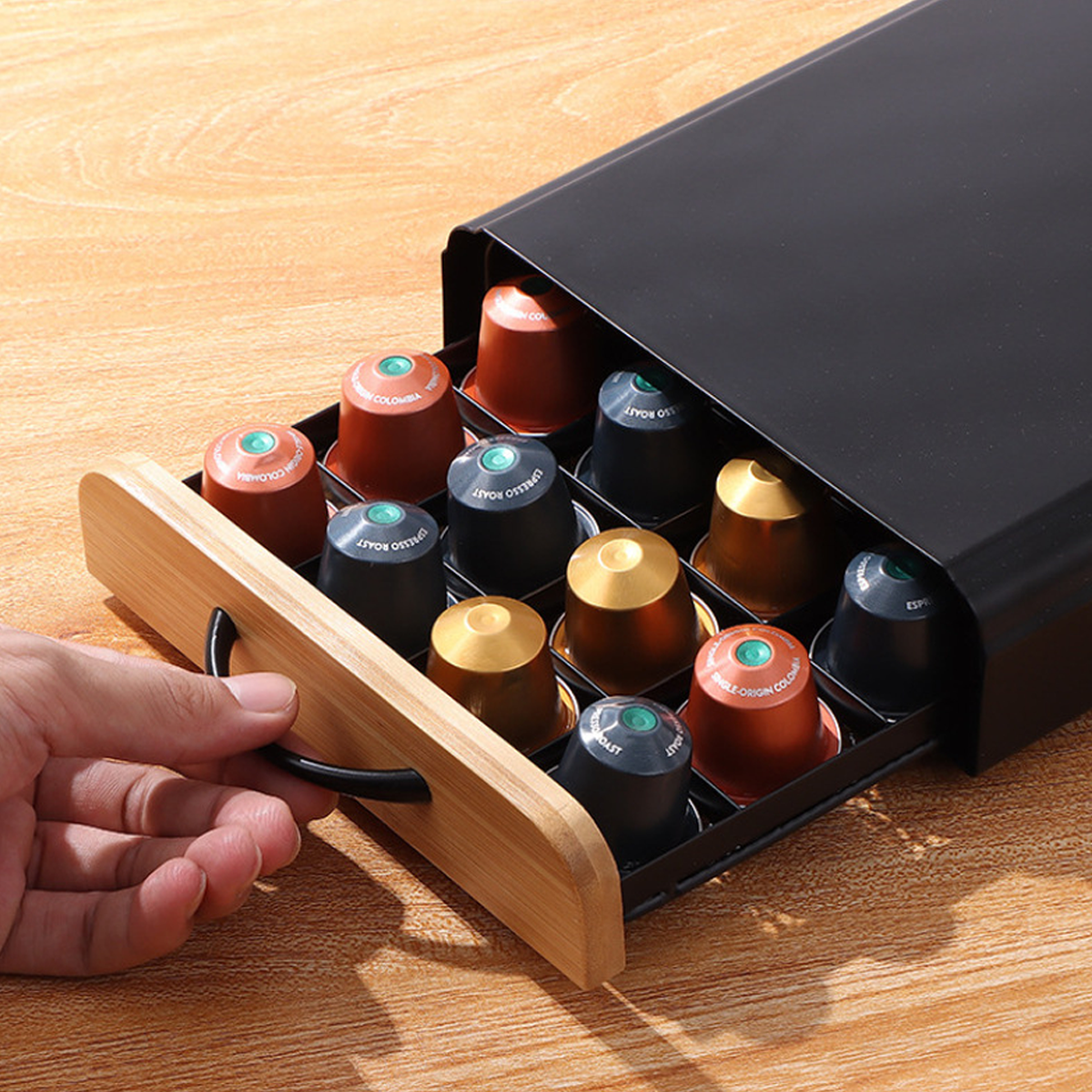 Metal Capsule Coffee Storage Box for 40 Pods