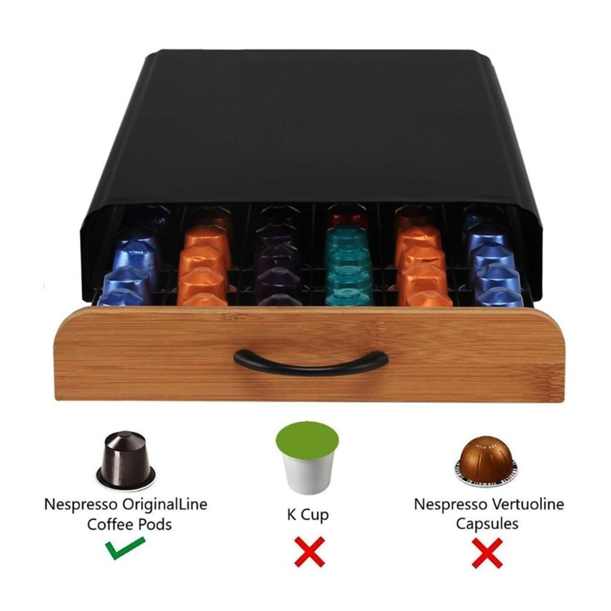 Metal Capsule Coffee Storage Box for 40 Pods