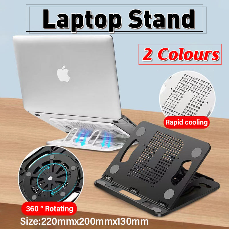 Foldable Adjustable Laptop Stand with 8 Angles and Cooling