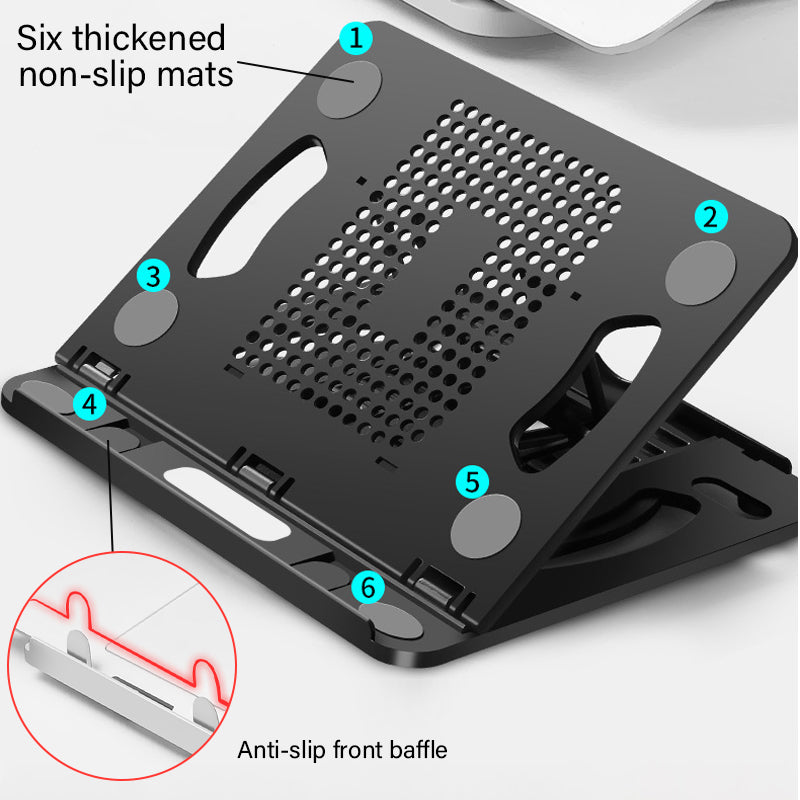 Foldable Adjustable Laptop Stand with 8 Angles and Cooling