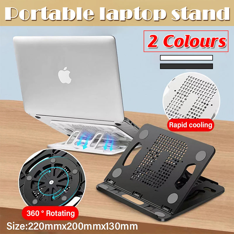 Foldable Adjustable Laptop Stand with 8 Angles and Cooling