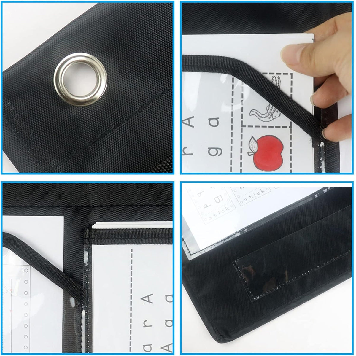 Wall Pocket Chart 6-Pocket Oxford Cloth Document Organizer