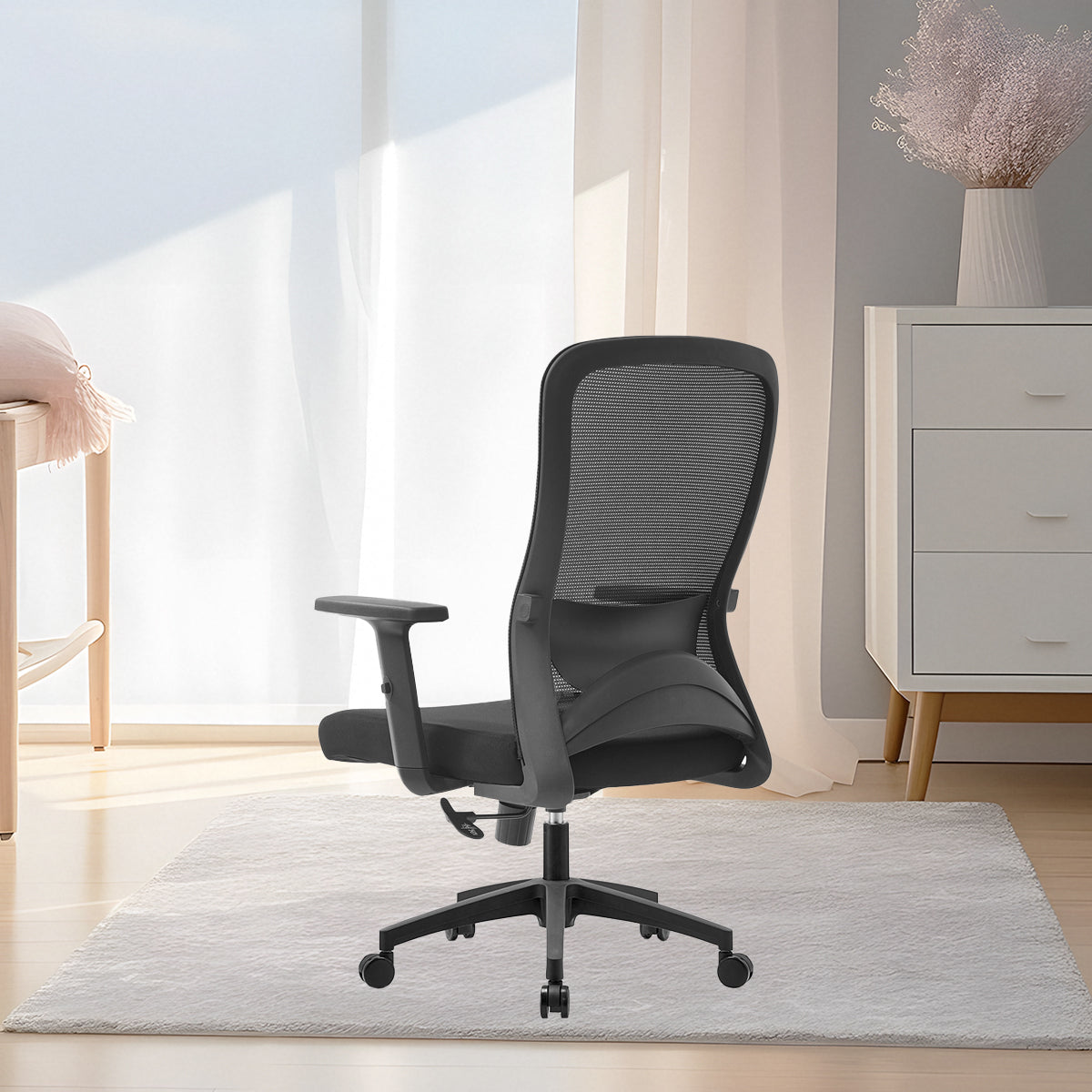 Ergonomic Mesh Office Chair with Adjustable Recline Black