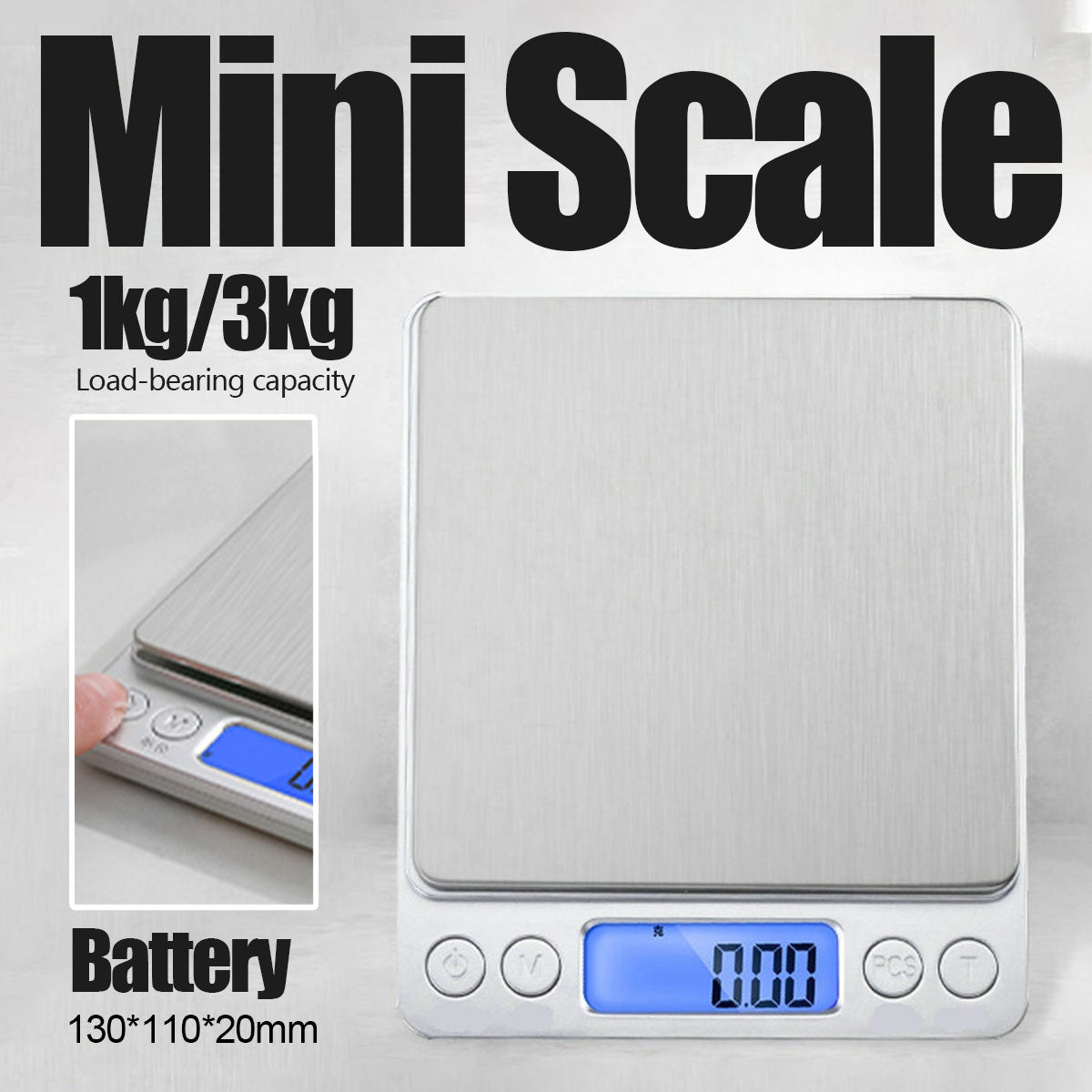 Mini Electronic Pocket Kitchen Scale LED Display