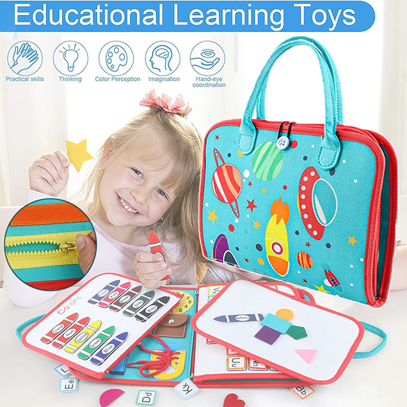 Montessori Busy Board Sensory Toy for Kids Learning