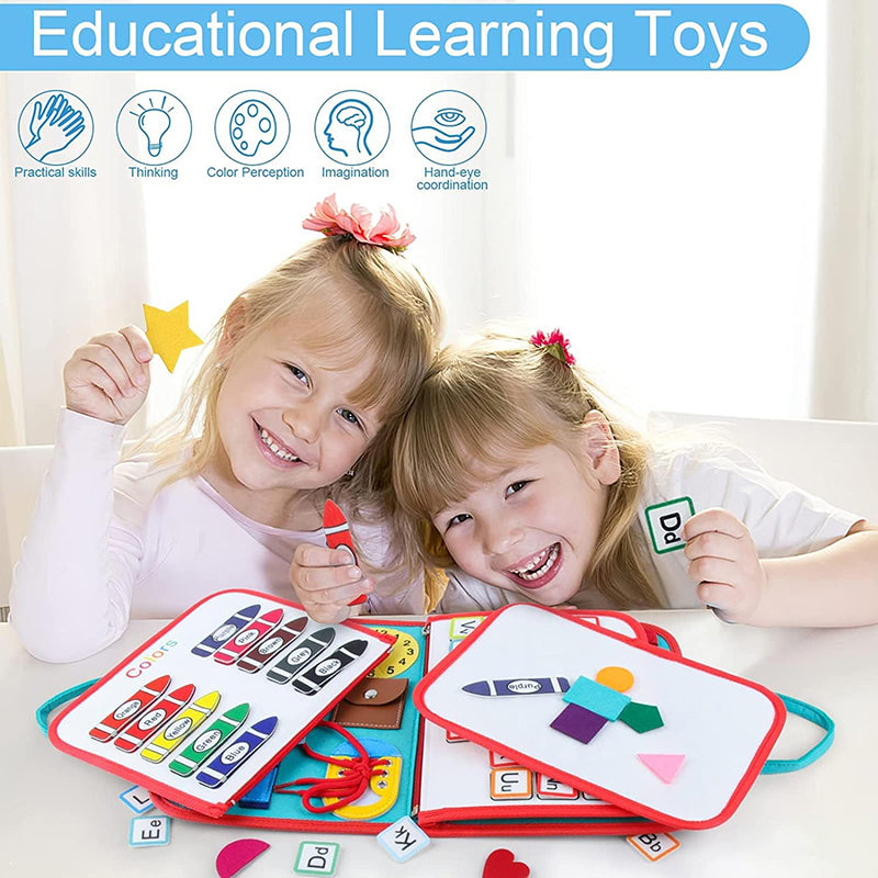 Montessori Busy Board Sensory Toy for Kids Learning