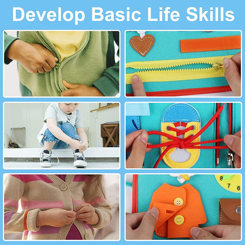 Montessori Busy Board Sensory Toy for Kids Learning