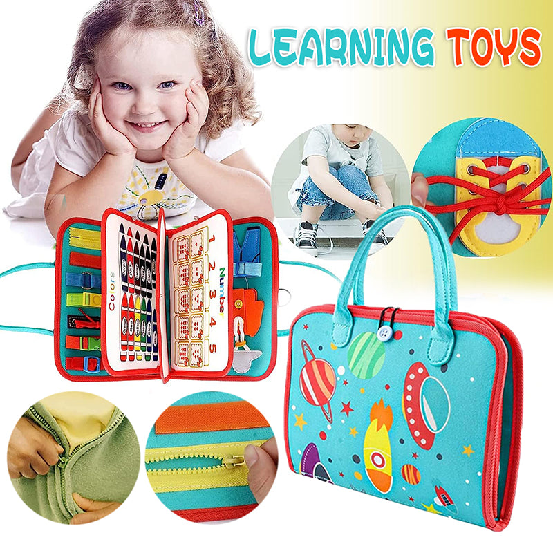 Montessori Busy Board Sensory Toy for Kids Learning