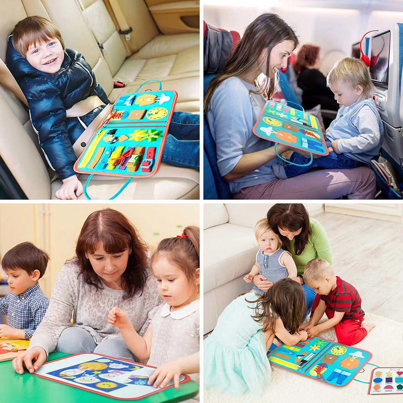 Montessori Busy Board Sensory Toy for Kids Learning