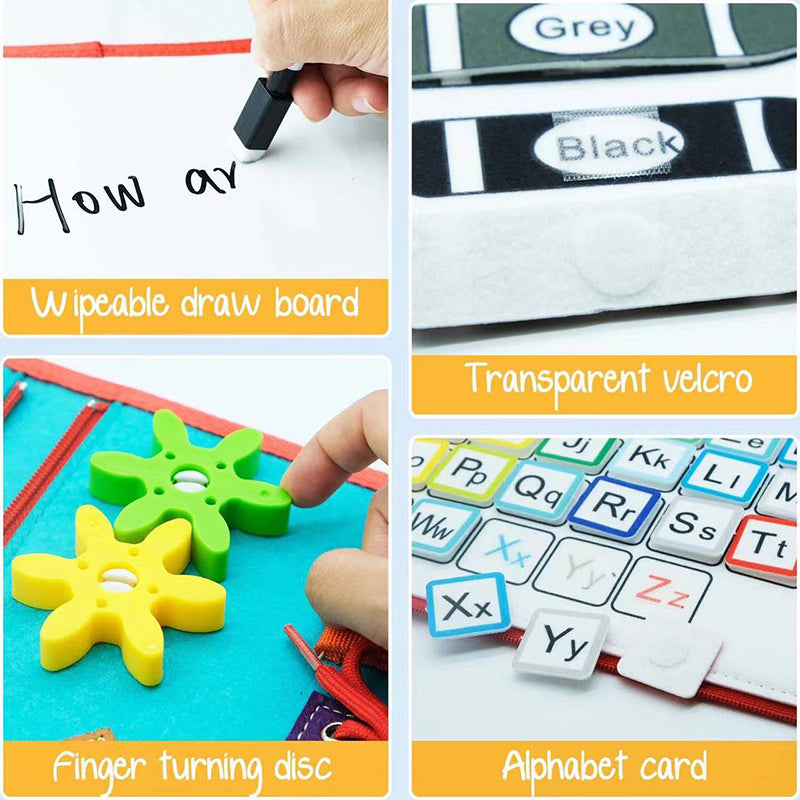 Montessori Busy Board Sensory Toy for Kids Learning