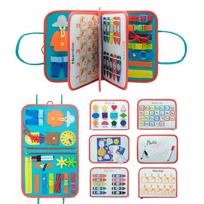 Montessori Busy Board Sensory Toy for Kids Learning