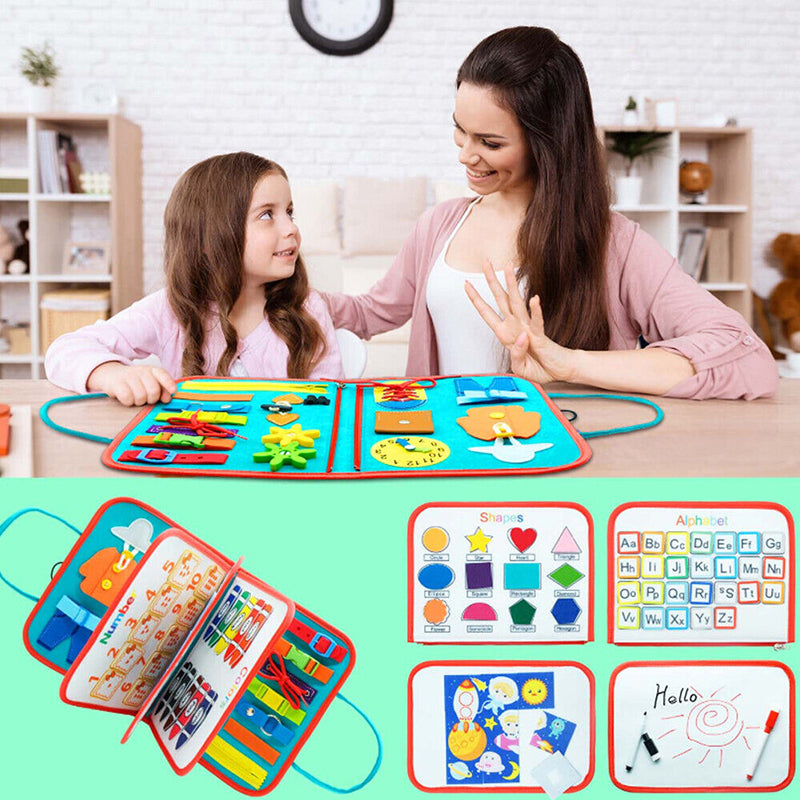 Montessori Busy Board Sensory Toy for Kids Learning