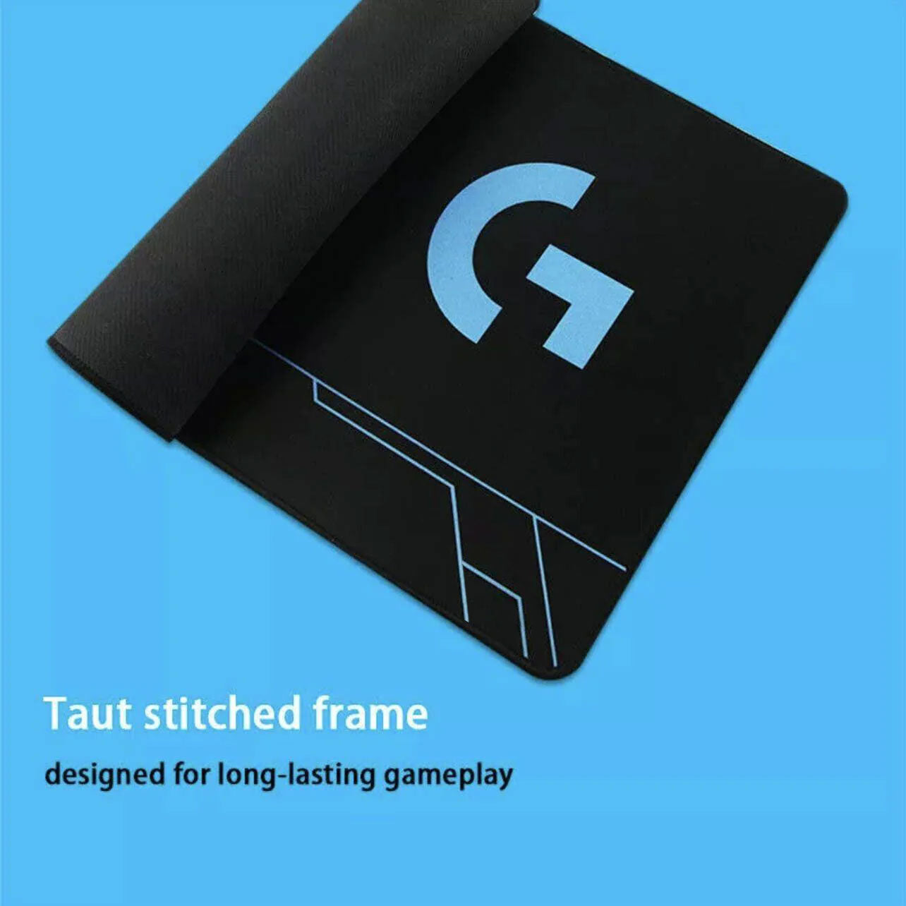 Logitech Gaming Mouse Pad Non-Slip Soft Cloth Black Rubber Base