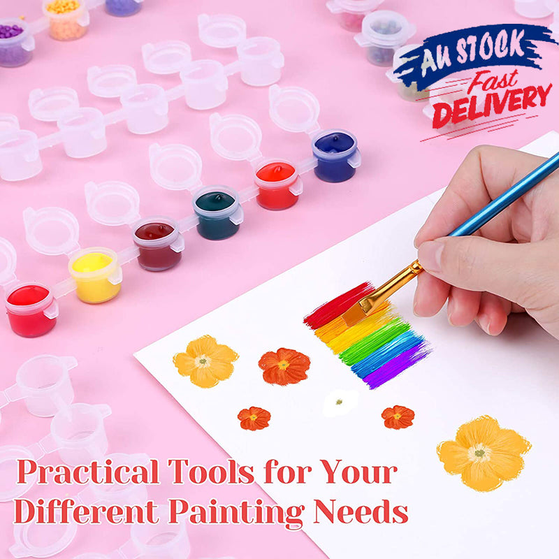 240 Pcs Empty Paint Pots Clear Plastic Strips for Art Storage