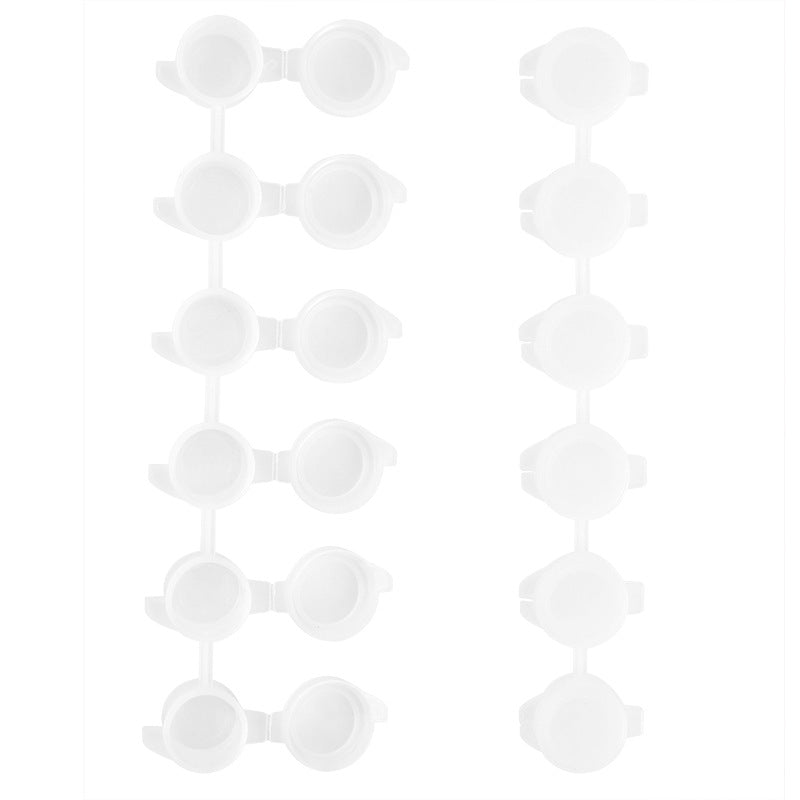 240 Pcs Empty Paint Pots Clear Plastic Strips for Art Storage