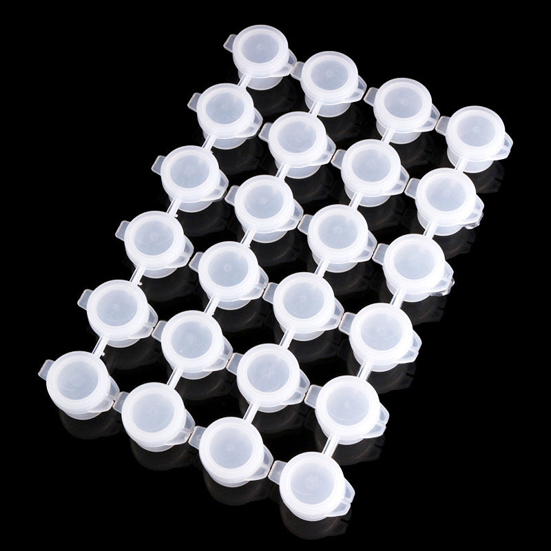 240 Pcs Empty Paint Pots Clear Plastic Strips for Art Storage