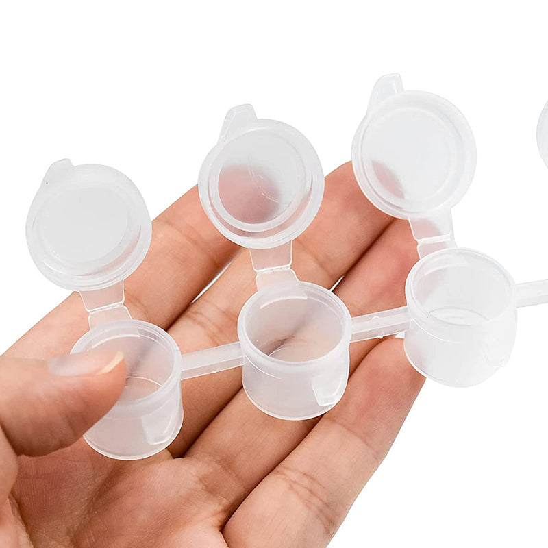 240 Pcs Empty Paint Pots Clear Plastic Strips for Art Storage