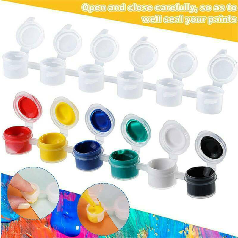 240 Pcs Empty Paint Pots Clear Plastic Strips for Art Storage
