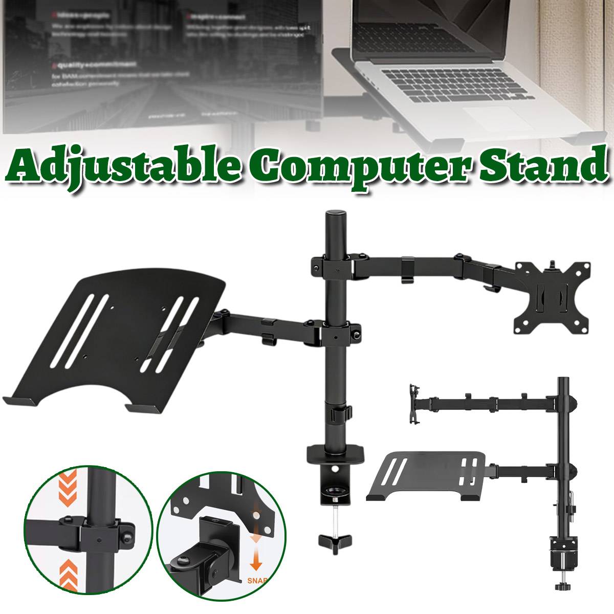 Single Monitor Desk Mount Arm for 15-32 Inch