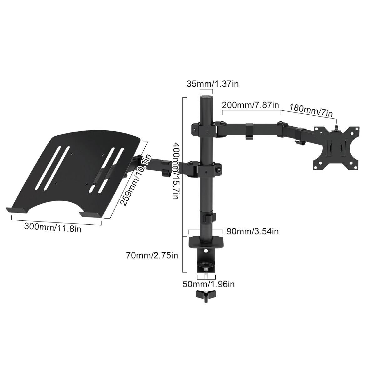 Single Monitor Desk Mount Arm for 15-32 Inch