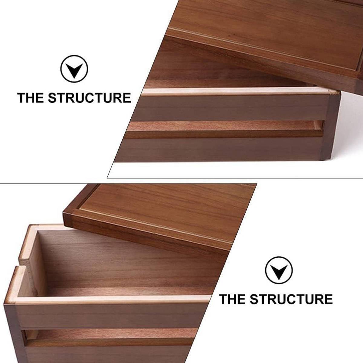 Wooden Cable Storage Box for Home and Office